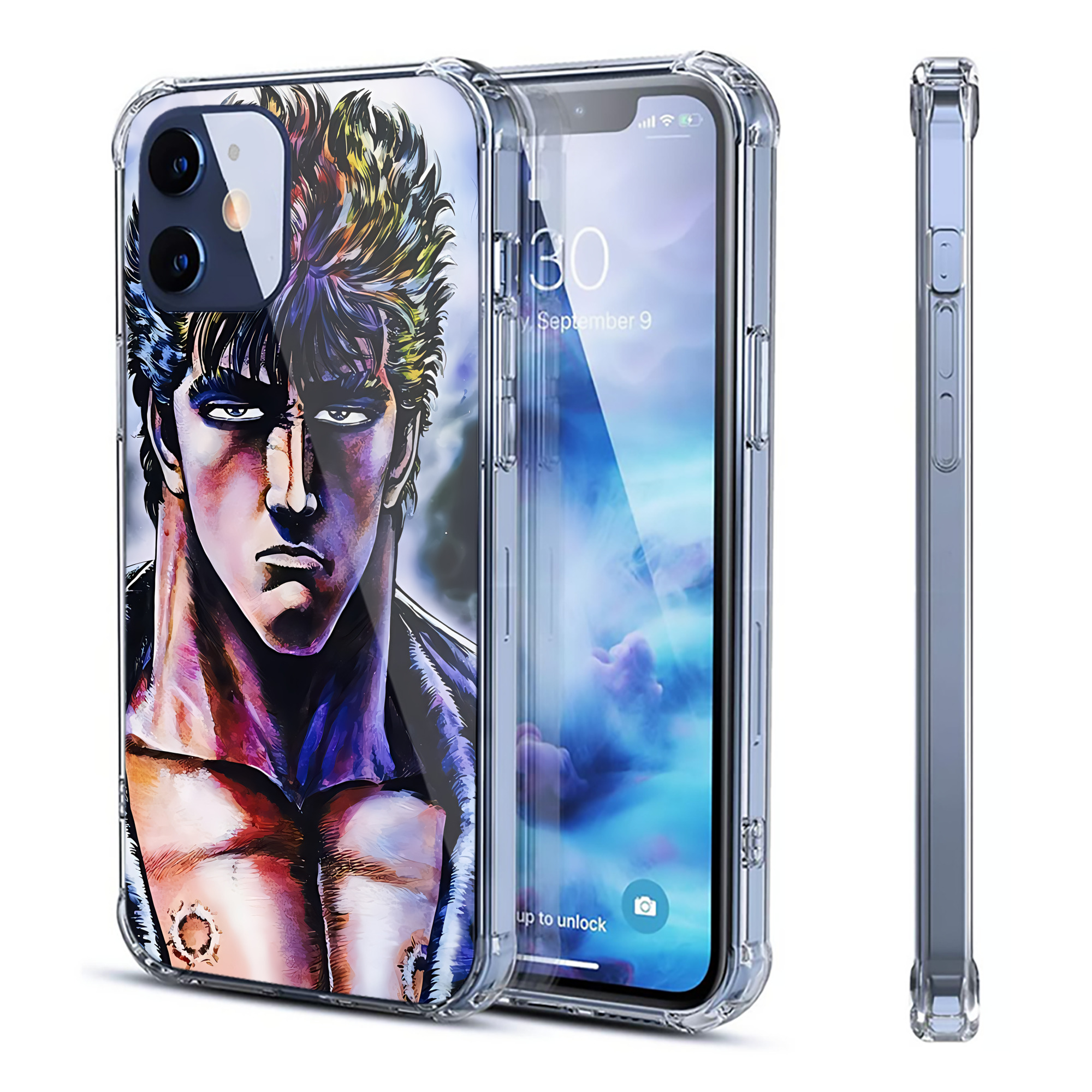 （画像用） 北斗の拳 Fist of the North Star 【iPhone 12シリーズ対応】透明スマホケース（クリアソフトケース）